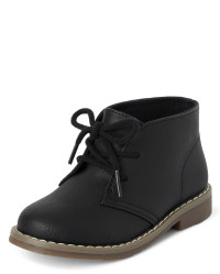Toddler Boys Lace Up Boots - black | The Children's Place