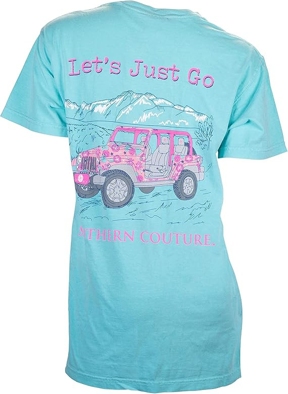 Comfort Fit Let's Just Go Adult T-Shirt Chalky Mint | Amazon (US)