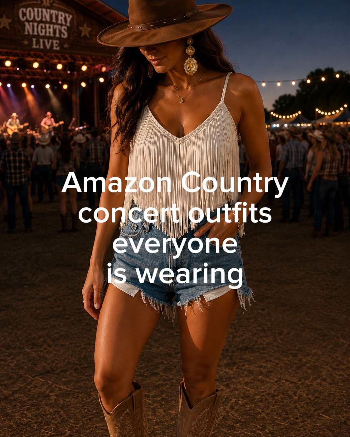 Country concert outfit ideas that are actually wearable 🤍 Fringe tops, denim shorts, and cowboy boots are the go-to look for summer concerts, outdoor festivals, and country nights. This Amazon outfit gives you that effortless western vibe while still feeling comfortable and flattering for all-day wear. Perfect for country concerts, Nashville trips, summer festivals, rodeos, and casual western-inspired outfits. These are all affordable fashion outfits. 

Follow me and tap the bell sign to subscribe on LTK for daily fashion, home decor & Amazon finds.

#LTKSaleAlert #LTKootd #LTKSeasonal