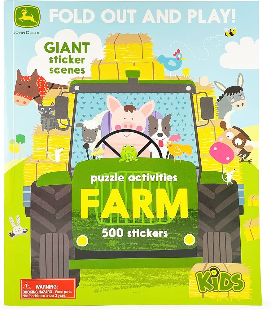 Farm - 500 Stickers and Puzzle Activities: Fold Out and Play! (John Deere: Children's Interactive... | Amazon (US)