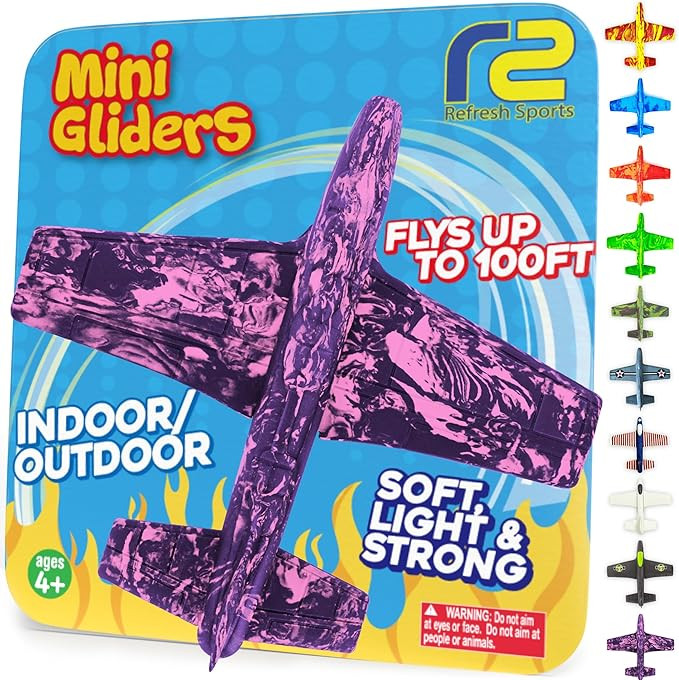 Foam Airplanes for Kids - Valentines Day Gifts for Kids - Fun Party Favor & Indoor Outdoor Toys -... | Amazon (US)