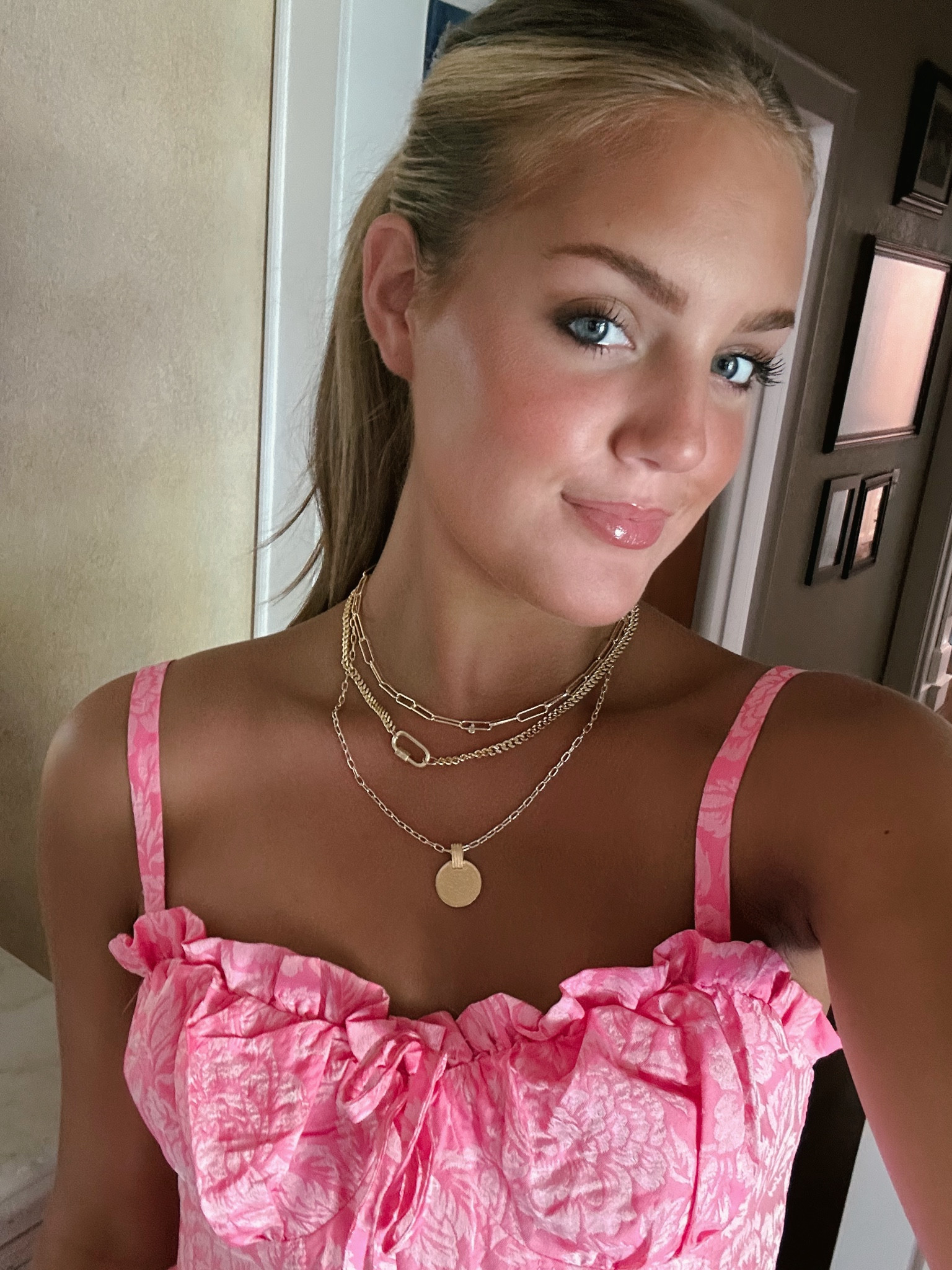 My go to stack necklace currently. It is gold plated + nickel free!! Goes with every outfit as well, perfect to style up or down 🫶🏻

#LTKStyleTip #LTKParties #LTKWorkwear