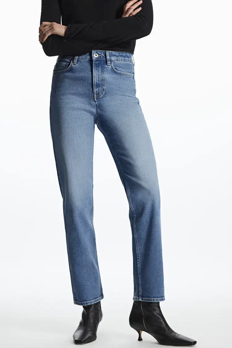 STRAIGHT-LEG SLIM-FIT ANKLE-LENGTH JEANS | COS UK