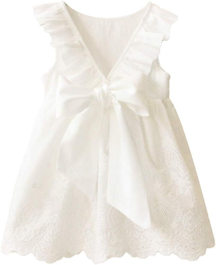 Zanie Kids Baby Girl Dress Short Sleeves A Line Clothing Newborn Summer Playwear Infant Cotton Cu... | Amazon (US)