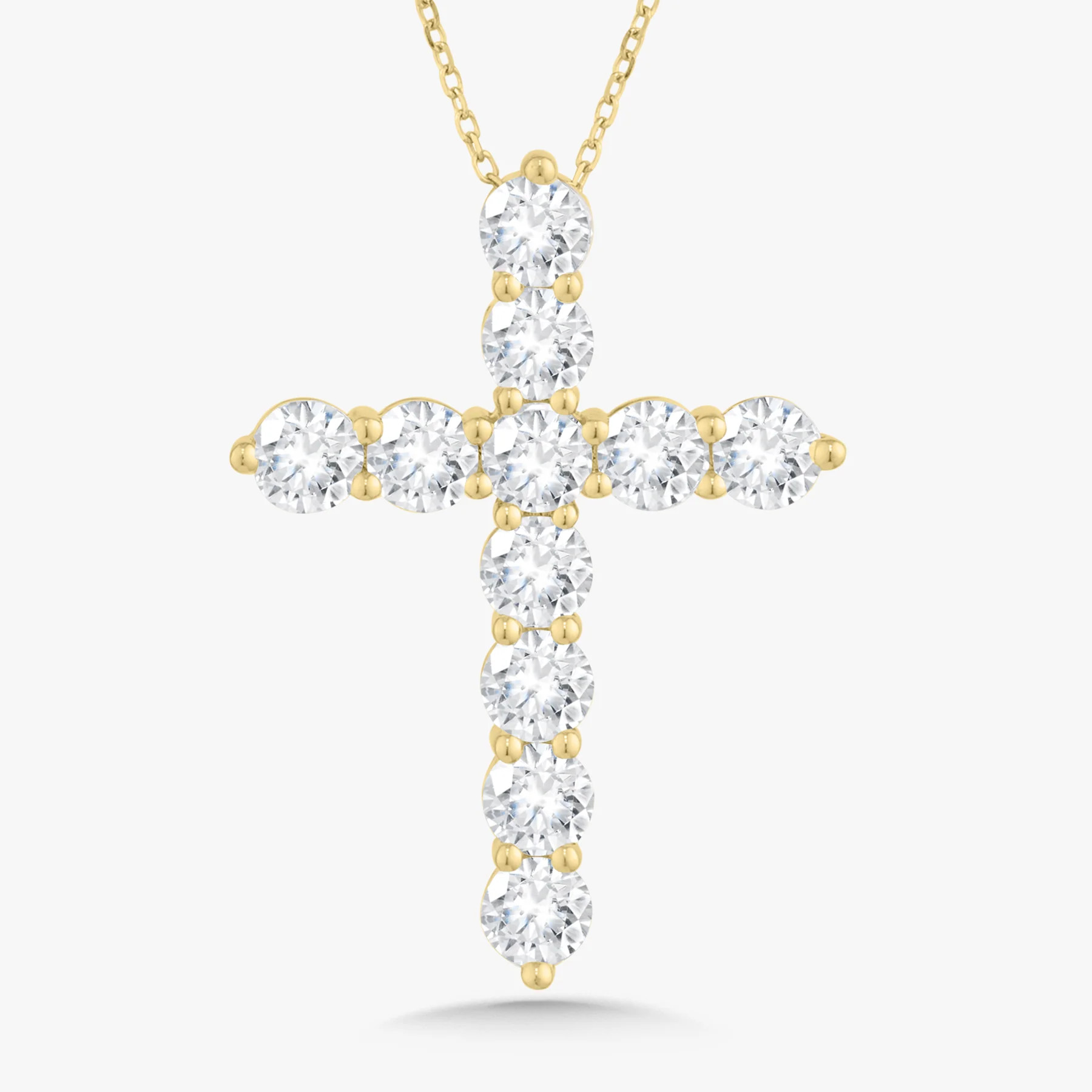 Georgie Two Prong Diamond Cross Necklace | RW Fine Jewelry