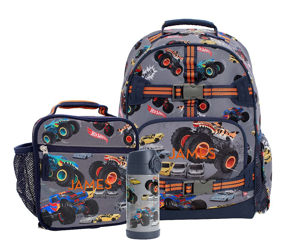 Hot Wheels Monster Trucks™ Mackenzie Backpack & Lunch Bundle, Set of 3 | Pottery Barn Kids