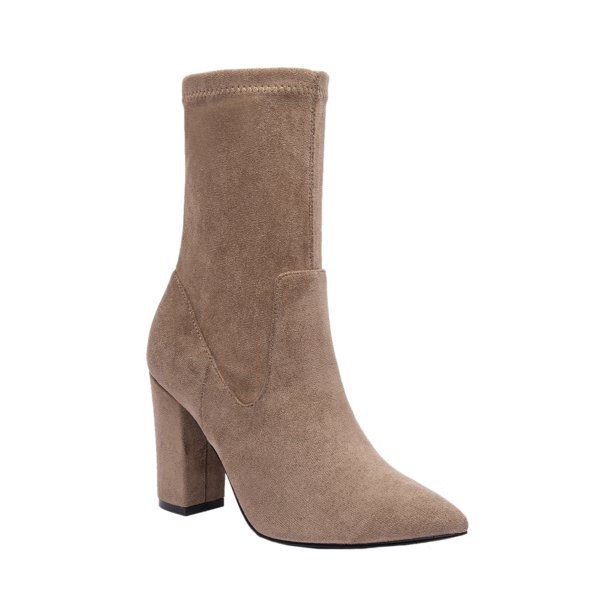 Jane and the Shoe Women's Alisa Heeled Knit Bootie - Walmart.com | Walmart (US)