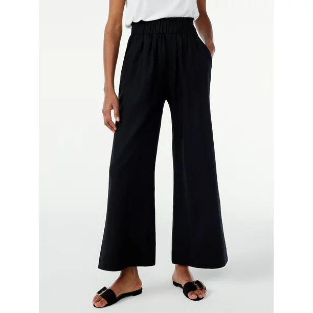 Scoop Women's Wide Leg Pull On Pants - Walmart.com | Walmart (US)