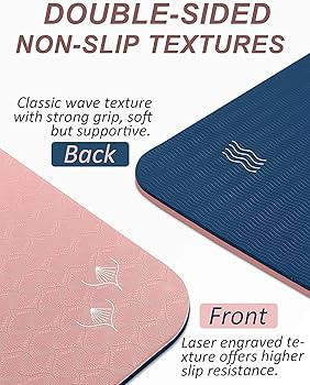 BEAUTYOVO Yoga Mat with Strap, 1/3| 1/4 Inch Extra Thick Yoga Mat Double-sided Non Slip, Professi... | Amazon (US)