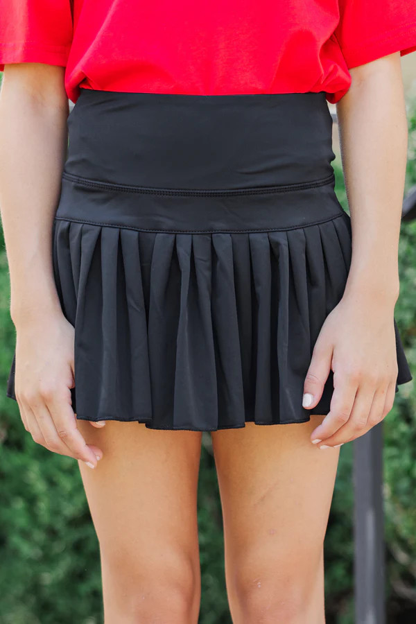 Girls: You're So Right Black Skort | The Mint Julep Boutique