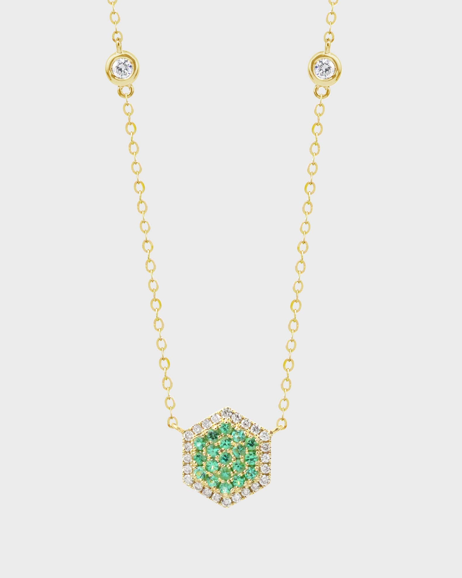 Honeycomb Emerald and Diamond Necklace | Neiman Marcus