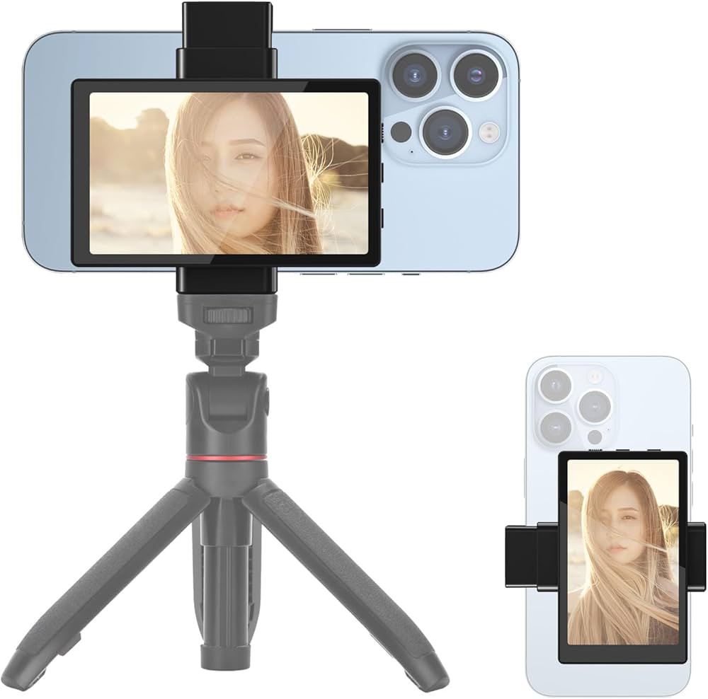 Newmowa Phone Vlog Selfie Monitor Screen, Magnetic Phone Holder Clip Mount, Using Phone Rear Came... | Amazon (US)