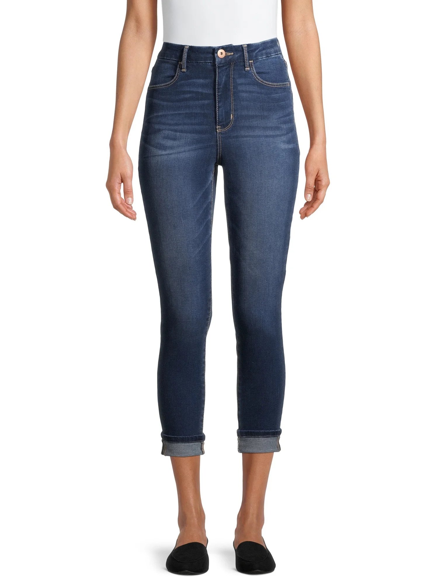 No Boundaries Juniors Curvy Crop Skinny Jean | Walmart (US)