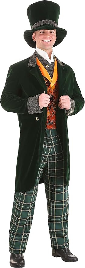Men's Alice in Wonderland Mad Hatter Costume Deluxe Adult Mad Hatter Costume | Amazon (US)