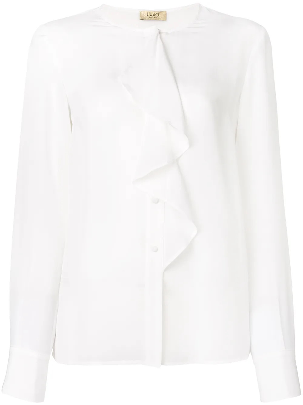 Liu Jo ruffled longsleeved blouse - White | FarFetch US