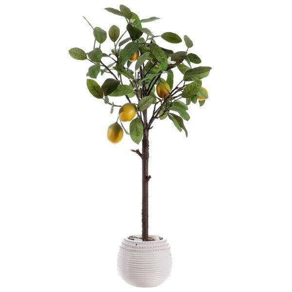 Faux Lemon Tree in White Ceramic Pot | The Well Appointed House, LLC