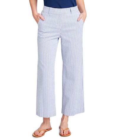 Seersucker High Waist Cropped Pants | Vineyard Vines