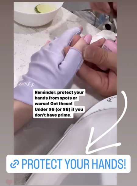 I STOPPED GETTING GEL manicured because I was afraid it was ruining and damaging my skin. We must protect our hands! These are SUPER affordable and provide UPF50+ UV protection from sun and Nail Lamp. I’m back with my pretty nails now! #protectyourhands #LTKunder20 

#LTKfindsunder50 #LTKVideo #LTKbeauty