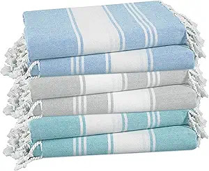 LANE LINEN Beach Towels 6 Pack, Bulk Beach Towels Oversized, Pool Towels for Adults, Pre-Washed, ... | Amazon (US)