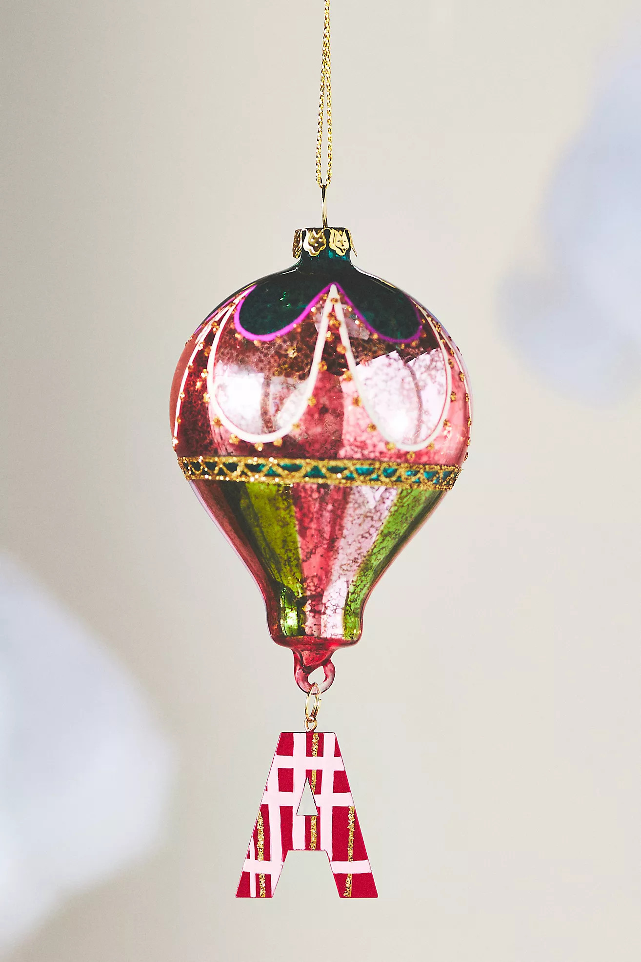 Hot Air Balloon Monogram Ornament | Anthropologie (US)