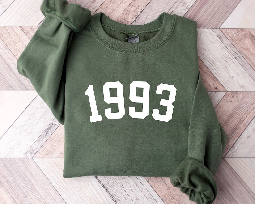 College Style Sweater 1993 Sweatshirt 30th Birthday - Etsy | Etsy (US)