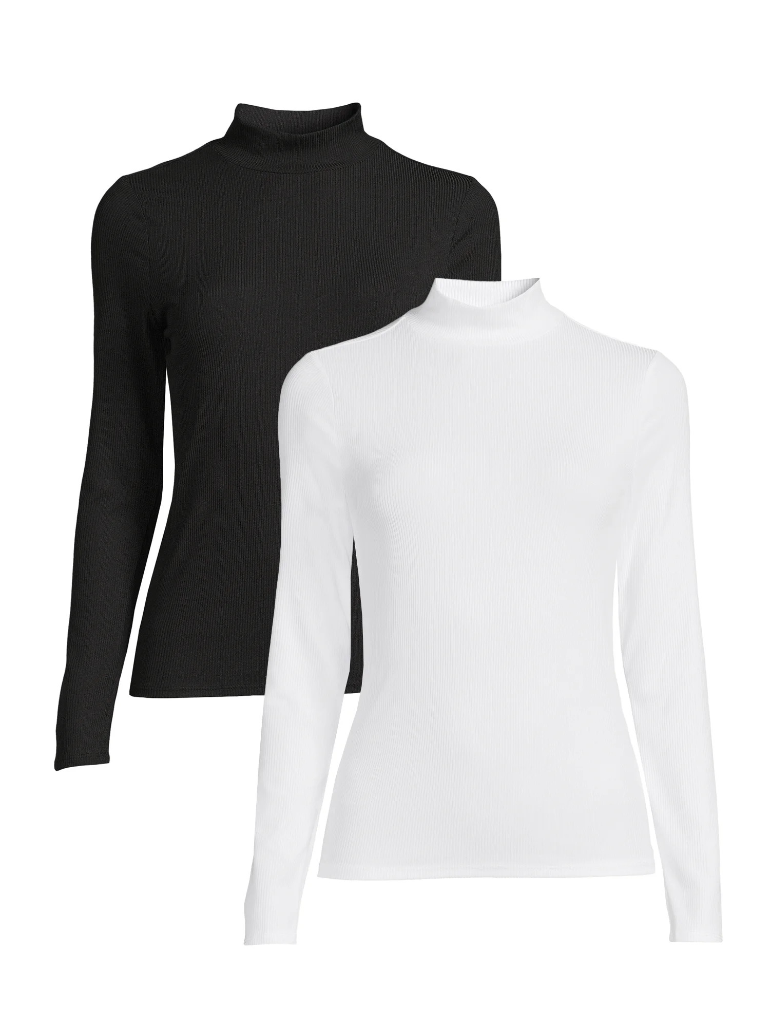 No Boundaries Juniors' Mock Neck Top, 2-Pack - Walmart.com | Walmart (US)