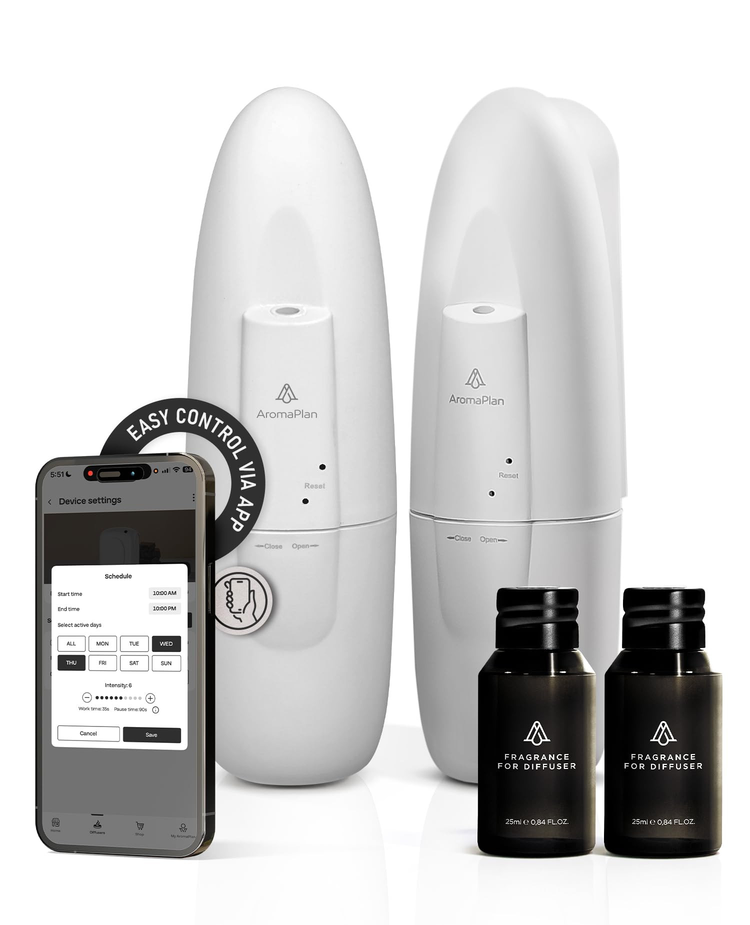 AromaPlan Authentic 2025 Upgraded Plug in Waterless Diffuser (2 Fragrances Included)-Cold Air & N... | Amazon (US)