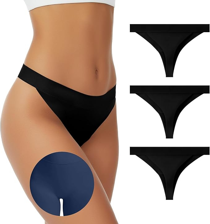 Camel Toe Thong Underwear for Women Cameltoe Proof Concealer No Show Panties Liners Stretchy Work... | Amazon (US)