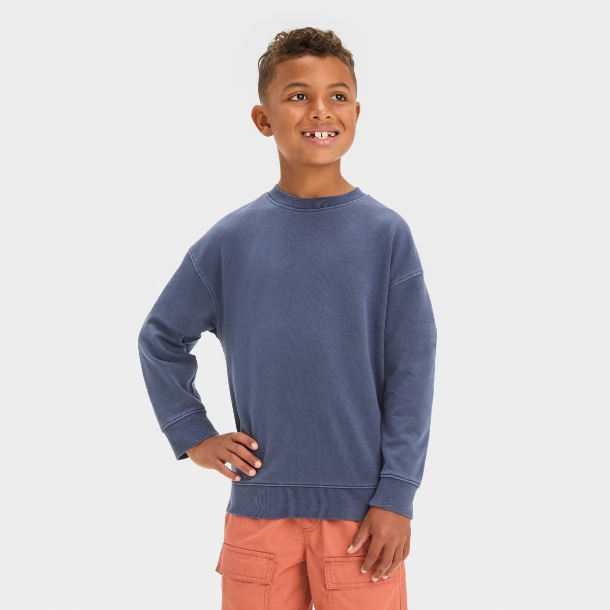 Boys' Washed French Terry Pullover Sweatshirt - Cat & Jack™ | Target
