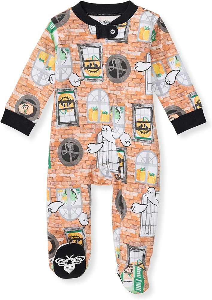 Burt's Bees Baby Boys' Sleep and Play Pjs, 100% Organic Cotton One-piece Zip Front Romper Jumpsui... | Amazon (US)
