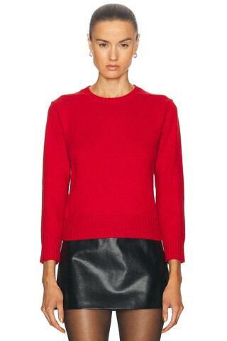 Sandy Liang Duck Sweater in Red - Red. Size S (also in M, XS). | FWRD 