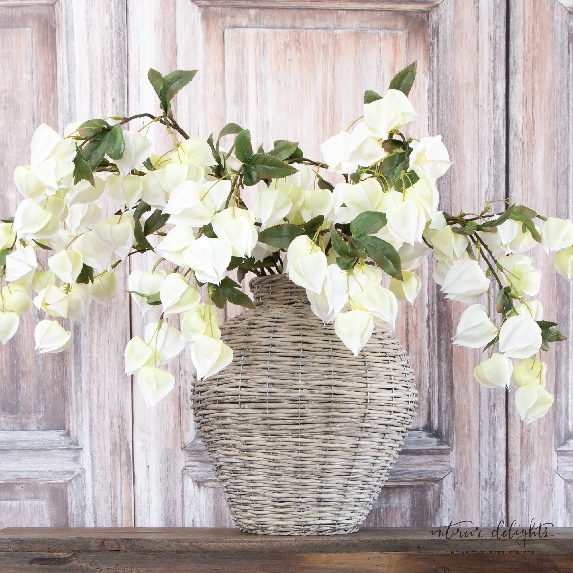 38” Lantern Bud Spray- Cream | Interior Delights