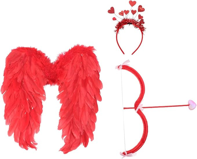 GALPADA Cupid Bow and Prop Cupid Costume Set Halloween Costume Set Valentines Day Costume Clown C... | Amazon (US)