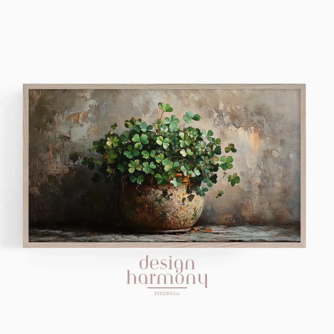 St Patricks Day Frame TV Art Clovers Digital Download Irish-inspired Holiday Decor Leprechaun Pot... | Etsy (US)