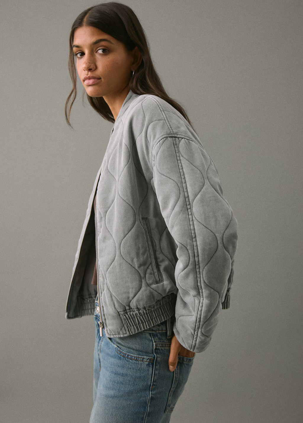 Quilted denim jacket - Teen | MANGO USA | Mango (US/MX/AU)