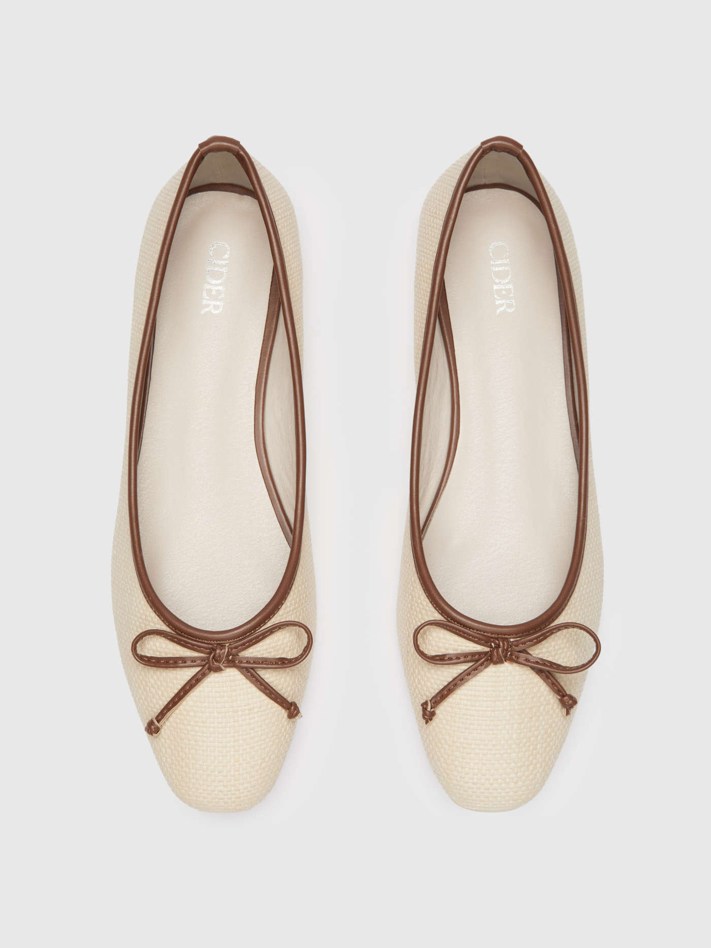 BOWKNOT WOVEN MARY JANE FLATS | Cider