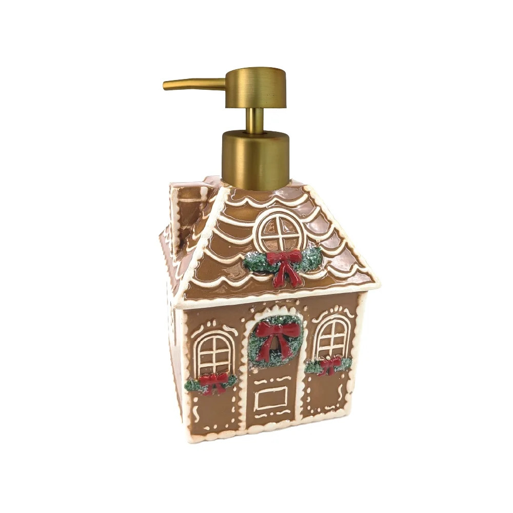 HOLIDAY TIME GINGERBREAD HOUSE RESIN LOTION DISPENSER W/GLITTER, GINGERBREAD HOUSE RESIN LOTION D... | Walmart (CA)