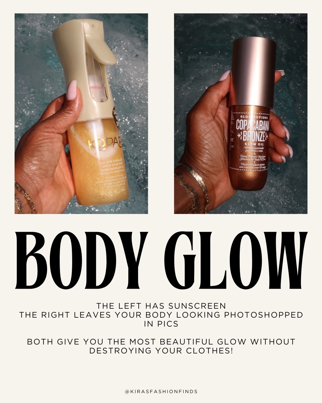 ✨ I’m always looking for products that give that healthy summer glow without feeling heavy or ruining my clothes. These two have been some of my favorite finds lately. One gives a beautiful luminous glow with the added bonus of SPF, and the other leaves your skin looking smooth, bronzed, and almost airbrushed in photos. They’re the kind of products that instantly make your skin look more radiant with very little effort. 

✨ Siempre estoy buscando productos que den un brillo bonito a la piel sin sentirse pesados. Estos dos se han convertido en favoritos porque dejan la piel luminosa, radiante y perfecta para el verano. ☀️

Follow me on Instagram and YouTube
@kirasfashionfind

#LTKSwim #LTKBeauty #LTKSeasonal