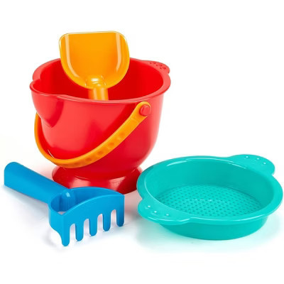 Hape: Beach Basics- 4pc Playset Includes Bucket Sifter, Ages 18mo+ | Target