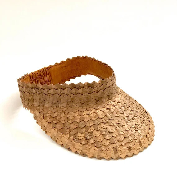 Straw Sun Visor - Bali Palm Leaf Sun Visor - Beach Hat - Straw Hat - Summer Sun Visor - Summer Ha... | Etsy (US)