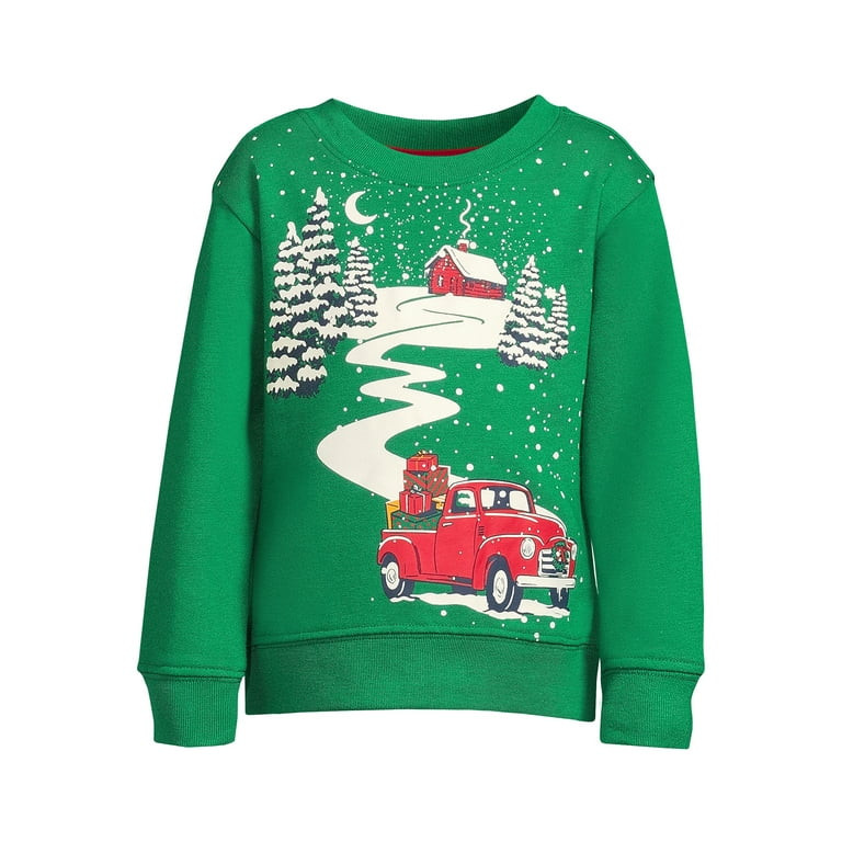 Holiday Time Toddler Long Sleeve Christmas Sweatshirt, Sizes 12M-5T | Walmart (US)