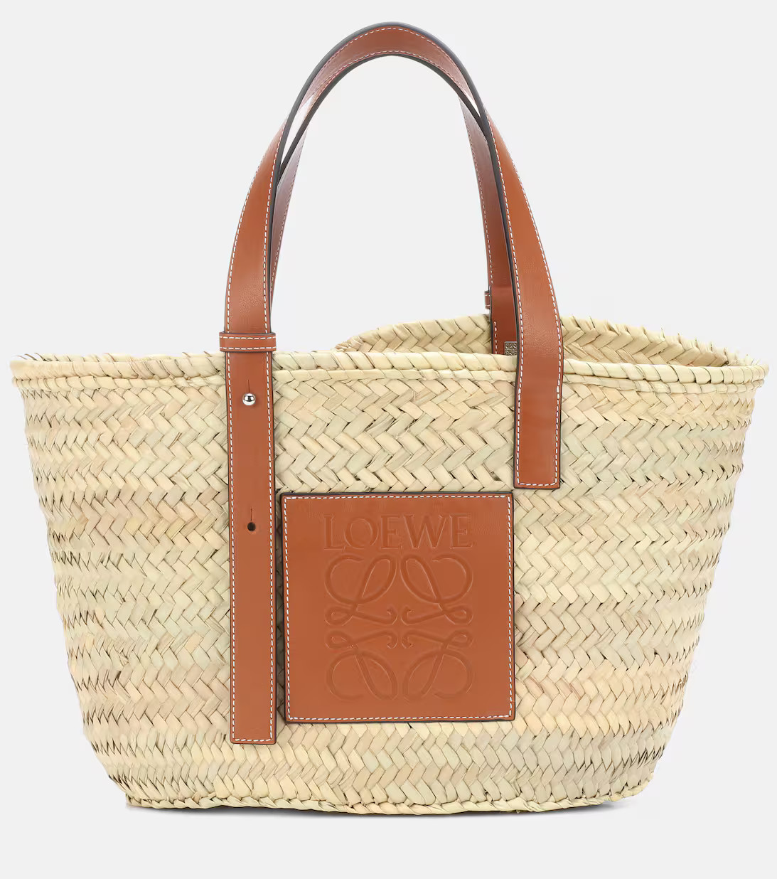 Medium leather-trimmed basket tote | Mytheresa (US/CA)