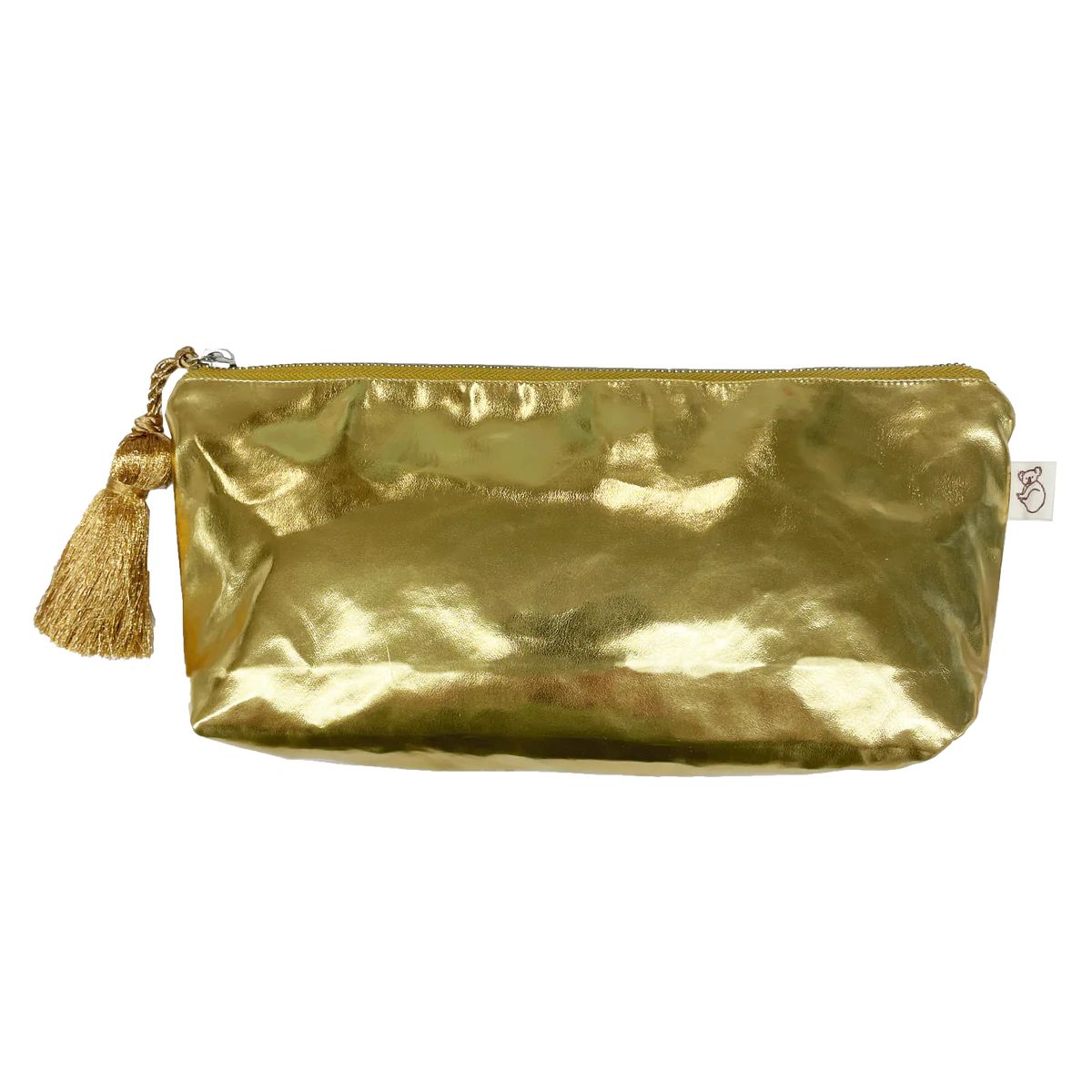 Gold Metallic Hold Me Clutch | Quilted Koala