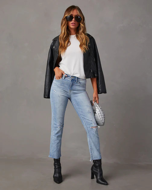 Mcguire High Rise Distressed Denim | VICI