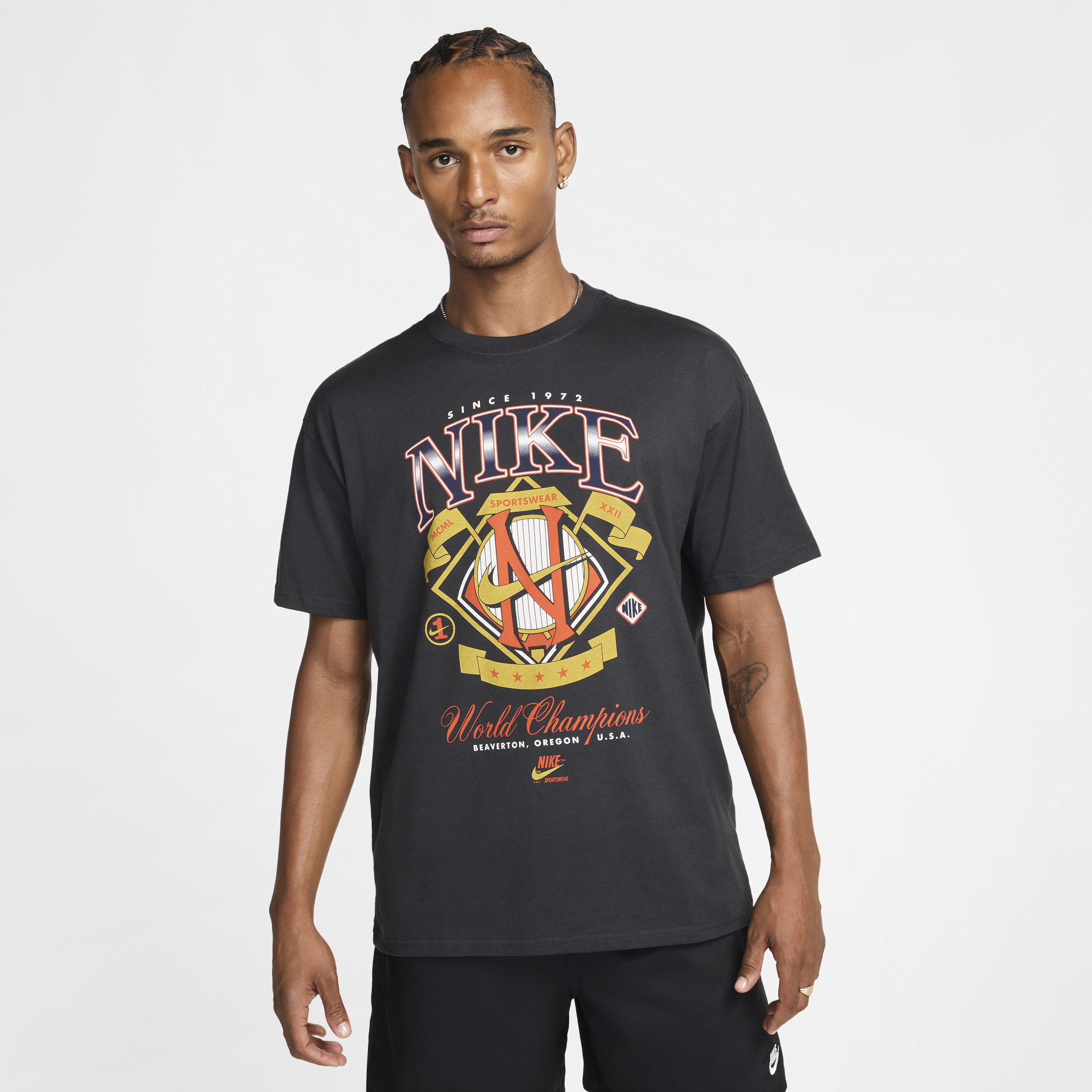 Men's Nike Sportswear Max90 T-Shirt in Black | HQ2439-045 | Nike (US)