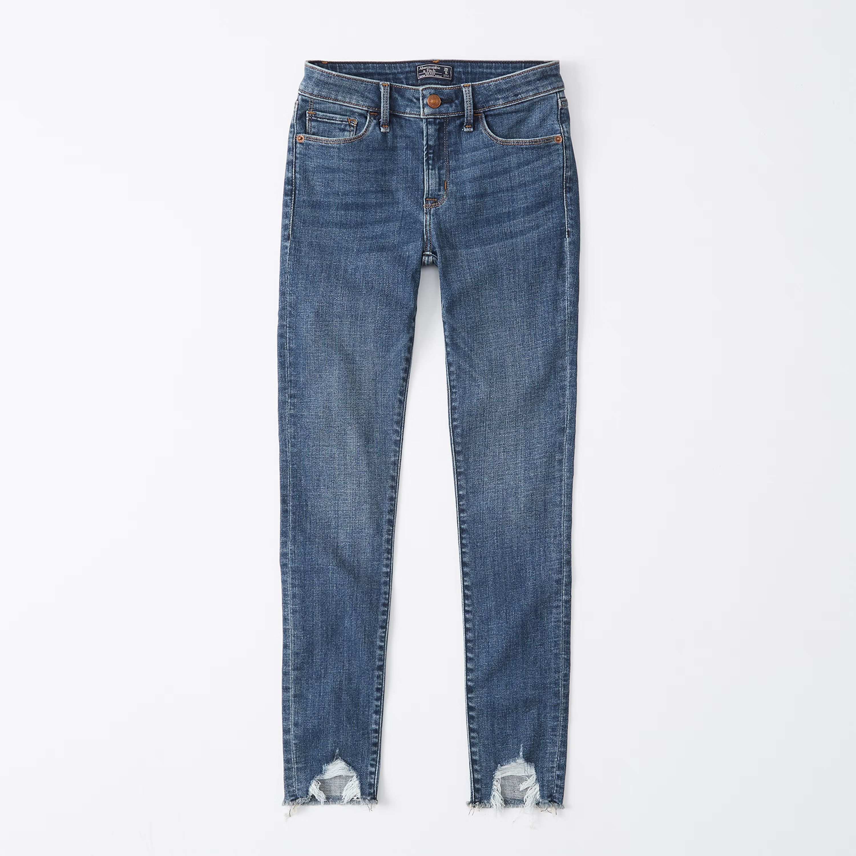 Mid Rise Super Skinny Ankle Jeans | Abercrombie & Fitch (US)