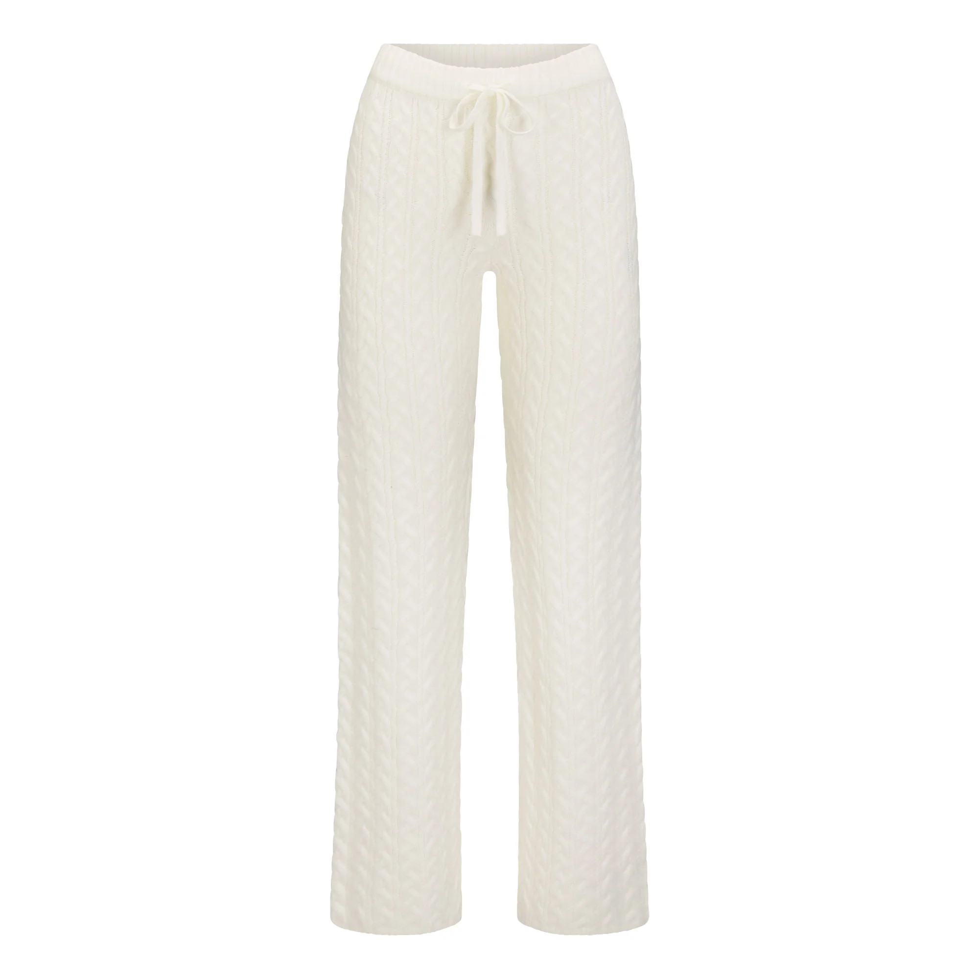 SKIMS Straight Leg Pants | White | 2XS | Sweater Knit | SKIMS (US)