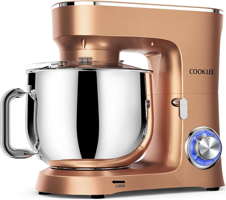 COOKLEE Stand Mixer, 9.5 Qt. 660W 10-Speed Electric Kitchen Mixer with Dishwasher-Safe Dough Hook... | Amazon (US)