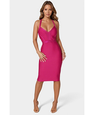 Women's Bandage Lurex Halter Dress | Macy's