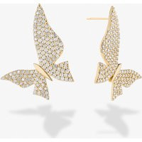 Large Butterfly Diamond Studs in 14K Yellow Gold by Lana Jewelry | Lana Jewelry (US)